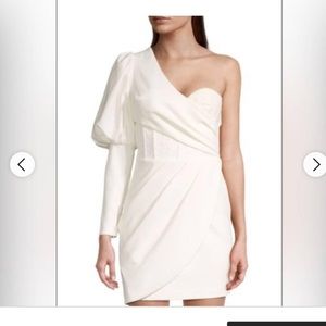 Lavish Alice White One Shoulder mini dress